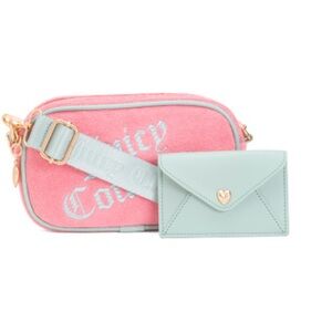 NWT Juicy Couture Pink Bag with Mint Cardholder
